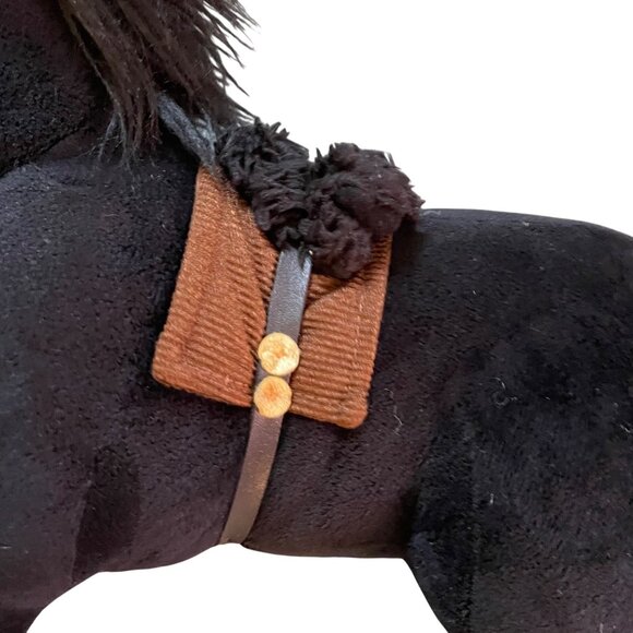 Disney Store Black Plush Horse With White Mane & Tail 20" Stuffed Animal Toy For - Picture 4 of 8